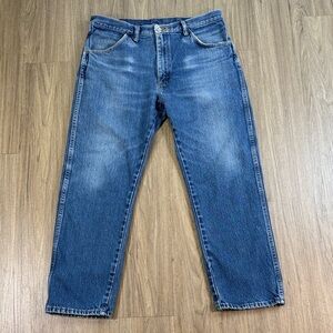 Stylish Blue Straight Leg Jeans 100% Cotton